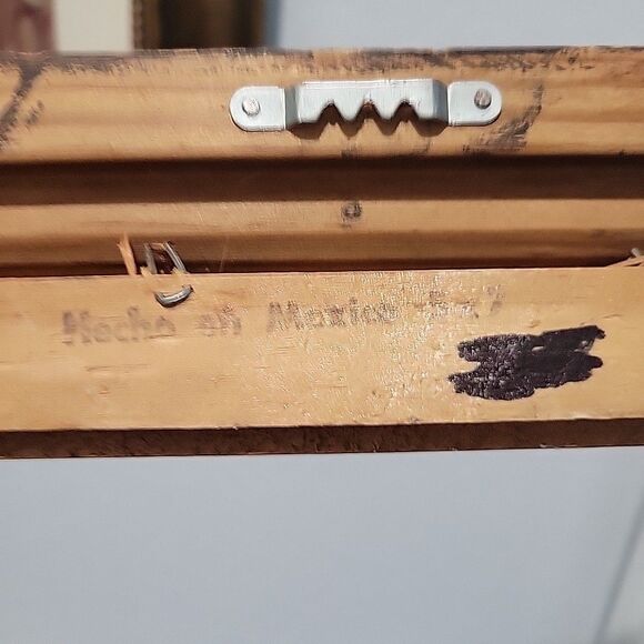 Pair Vtg MCM Wood Art Frames Linen Liner holds 9x12 & 5 x7 no glass Gallery Wall - Picture 11 of 15